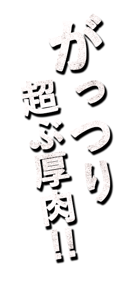 がっつり超ぶ厚肉!!